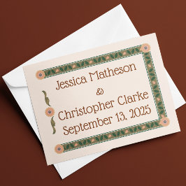 Cartão De Agradecimento Casamento Aconchegante e Caseiro