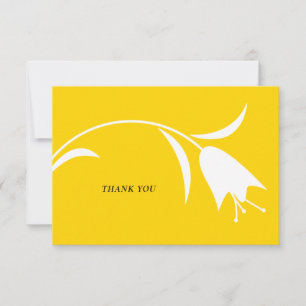 CARTÃO DE AGRADECIMENTO CASAMENTO AMARELO MOD TULIP