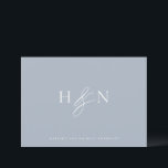 Cartão De Agradecimento Casamento Azul Elegante Monograma Dusty<br><div class="desc">Cartões de agradecimentos de monograma de casamento elegante. Esta carta monográfica do casamento apresenta uma elegante e elegante e uma tipografia clássica. Personalize adicionando seu próprio monograma e outros detalhes. Este cartões de agradecimentos de casamento de monograma minimalista também será perfeito como uma papelaria de casal.</div>