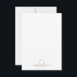 Cartão De Agradecimento Casamento Branco do Monograma de Script Dourado e<br><div class="desc">Cartões de agradecimentos de casamento. Monograma Dourado e Cinza. Fundo branco.</div>