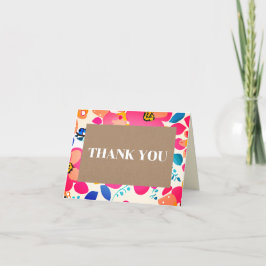 Cartão De Agradecimento Casamento Bright Cutouts Obrigado