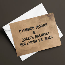 Cartão De Agradecimento Casamento Brown Walnut Burl