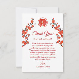 Cartão De Agradecimento Casamento Cherry Blossom Obrigado