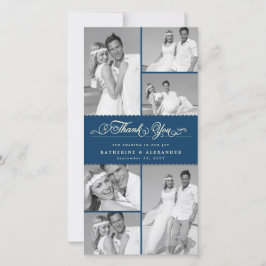 Cartão De Agradecimento Casamento Chic De Banda 6 Com  Escalada Do Marinho