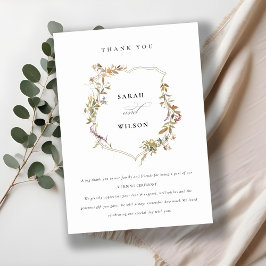 Cartão De Agradecimento Casamento Chic Dusky Cor-de-rosa Escamudo