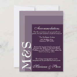 Cartão De Agradecimento Casamento Chic Purple Modern