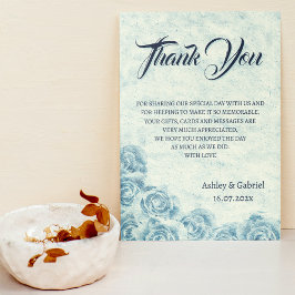 Cartão De Agradecimento Casamento Clássico Da Rústica Floral Elegante Obri