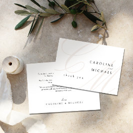 Cartão De Agradecimento Casamento Clássico de Caligrafia