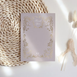 Cartão De Agradecimento Casamento Clássico Elegante do Monograma