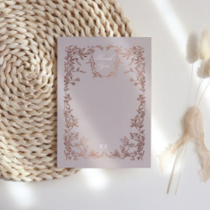 Cartão De Agradecimento Casamento Clássico Elegante do Monograma