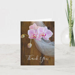 Cartão De Agradecimento Casamento com a Orquídea Russa - Obrigado