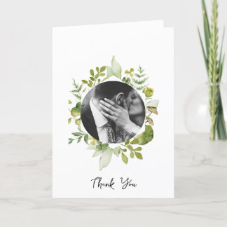 Cartão De Agradecimento Casamento com Borboleta Romântica de Flor de Campo