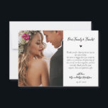 Cartão De Agradecimento Casamento com Colagem Fotográfica do Coração 4 do<br><div class="desc">Elegante, Mínimo, Mão Que Aludiu O Cartões de agradecimentos De Colagem De Fotos 4. modelo de cartões de agradecimentos de casamento com quatro fotos na frente e uma foto na parte traseira. Com o texto "Obrigado" em um robusto guiado de letras tipográficas, roletando o guião de letras maiúsculas em preto...</div>