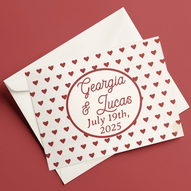 Cartão De Agradecimento Casamento com Doentes da Americana Vermelha (Criador carregado)