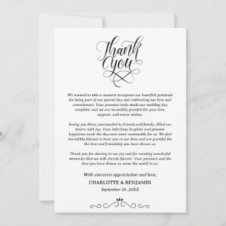 Cartão De Agradecimento Casamento com Foto Personalizada