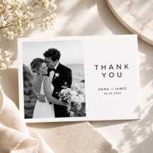 Casamento com Foto Preto e Branco Ultra Minimalist