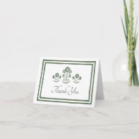 Casamento com Impressão Botânica Verde e Branco