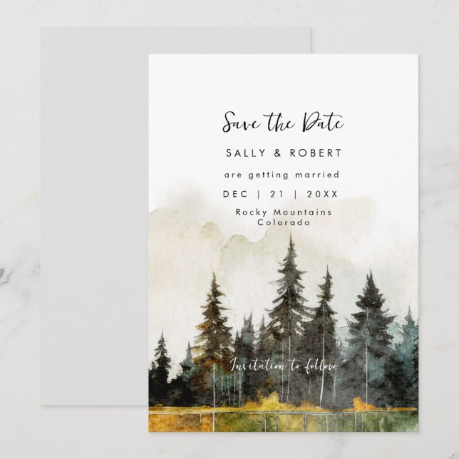 Cartão De Agradecimento casamento da floresta rustic fall salve card (Frente/Verso)