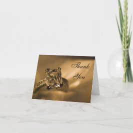 Cartão De Agradecimento Casamento da Princesa Cut Diamond, Obrigado