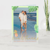 Casamento de abacaxi tropical pêssego obrigado fot