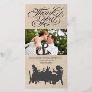 Cartão De Agradecimento Casamento de Alice no País das Maravilhas Obrigado