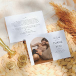 Cartão De Agradecimento Casamento de Ampersand Moderno da Arca Elegante<br><div class="desc">Um cartões de agradecimentos de fotos de boho que combina com a nossa coleção de Casamentos Minimalistas Modernos de Boho Arch Elegante. Este design apresenta o seu dentro de fotos de noivado favorito, um quadro de arco boêmico. A parte de trás do design apresenta uma mensagem personalizada e sentida de...</div>