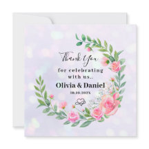 Casamento de Aquarela de Flores Rosa Escamosas Ele