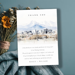 Cartão De Agradecimento Casamento de Aquarela de Utah, no lago de sal míni