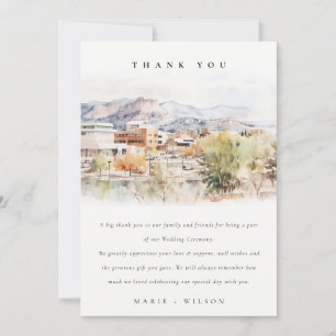 Cartão De Agradecimento Casamento de Aquarela em Colorado Springs, Colorad