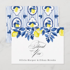 Cartão De Agradecimento Casamento de Brunch de Limão