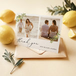 Cartão De Agradecimento Casamento de Caligrafia de Limão Amarelo<br><div class="desc">Evoque o solarenga esplendor de um casamento da Costa Amalfi com a coleção de Casamentos do Mediterrâneo de Limão Amarelo! Infundidos com a maior porção de citros de verão, os convites, placas e decoração irradiam calor, elegância e gráficos de limão encantadores emparelhados com uma bela fonte de caligrafia. Celebre o...</div>