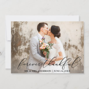 Cartão De Agradecimento Casamento de caligrafia eterno agradecido