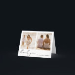 Cartão De Agradecimento Casamento de Caligrafia Minimalista Moderno<br><div class="desc">#zazzlemade</div>