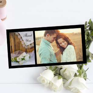 Cartão De Agradecimento Casamento de Casal de Casarão de Tulipas Brancas R