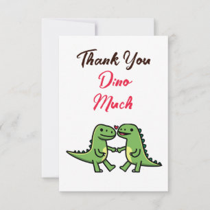 Cartão De Agradecimento Casamento de Casal de Dinossauros Fofos Obrigado