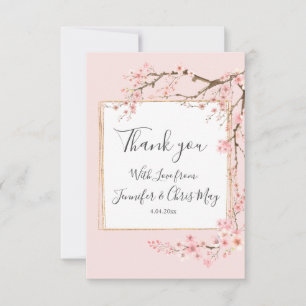 Cartão De Agradecimento Casamento de Cherry Blossom