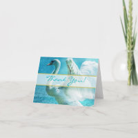 Casamento de Cisne Mágico Obrigado