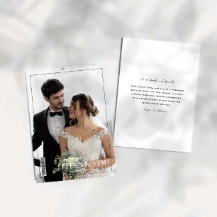 Cartão De Agradecimento Casamento de Cobrir da Revista Minimalista