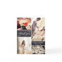 Casamento de Colagem de Fotos Rustic Chalkboard