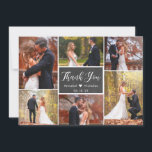 Cartão De Agradecimento Casamento de Colagem Fotográfica 6 do Rustic Chalk<br><div class="desc">A Mão De Chalkboard Moderna E Rústica Afetou O Casamento De 6 Cartões de agradecimentos De Colagem De Fotos Múltiplas. modelo de cartões de agradecimentos de casamento com seis (6) fotos na frente e uma (1) foto no verso (usada filtro branco preto). Com o texto "obrigado você" em uma letra...</div>