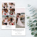 Cartão De Agradecimento Casamento de Colagem Multifotográfica Moderna Simp<br><div class="desc">Compartilhe suas fotos favoritas do dia do seu casamento com amigos e familiares com este moderno e minimalista cartões de agradecimentos multifoto. É fácil editar e inclui uma mensagem de obrigado que você pode manter ou alterar para suas próprias palavras. Todos os produtos são criados pela Zazzle e enviados para...</div>