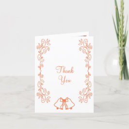 Cartão De Agradecimento Casamento de Design de Coral Bells