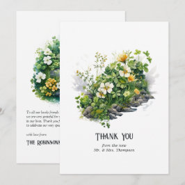 Cartão De Agradecimento Casamento de Destino da Irlanda