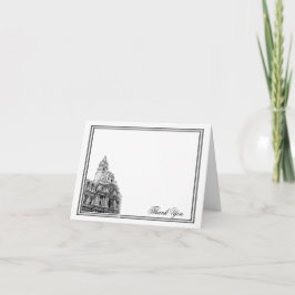 Cartão De Agradecimento Casamento de Destino de Filadélfia Obrigado