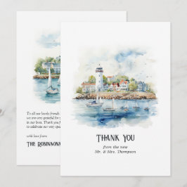 Cartão De Agradecimento Casamento de destino em Newport, Rhode Island