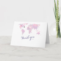 Casamento de Destino Mapa Mundial de Aquarela OBRI