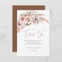 Casamento de Elegante Floral Pampas Boho Terracott