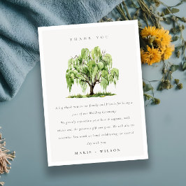 Cartão De Agradecimento Casamento de Fazendas de Árvores Selvagens Rustic 