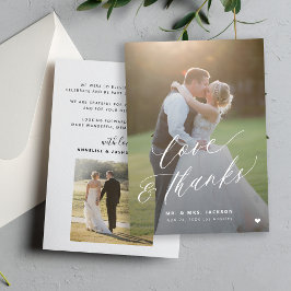 Cartão De Agradecimento Casamento de feiticeiro e obrigados 2