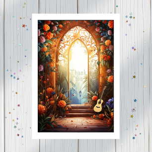 Cartão De Agradecimento Casamento de Fiesta Mexicano Colorful Watercolor